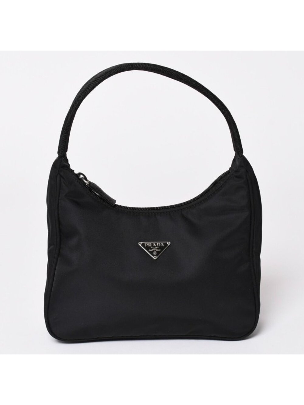 Prada Hobo Handbag Nylon Black